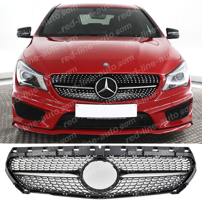 Mercedes W117 CLA C117 Coupe X117 Estate AMG CLA45 Front Grille, Black Diamond