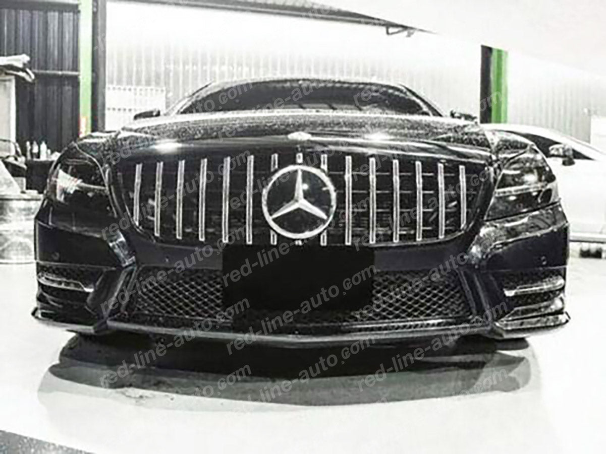 Pre-facelift Mercedes W218 CLS Coupe C218 Shooting Brake X218 AMG Black GT Grille, Chrome Panamericana