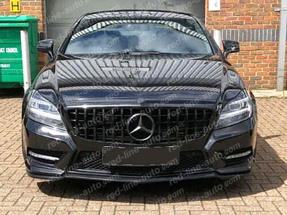 Pre-facelift Mercedes W218 CLS Coupe C218 Shooting Brake X218 AMG GT Grille, Full Gloss Black Panamericana