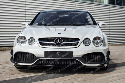 Mercedes W215 CL-Class C215 Coupe Black AMG Front Grille with STAR, Chrome Single-fin