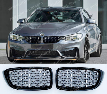 BMW F80 M3 Saloon F82 M4 Coupe F83 Convertible M-Performance Black Diamond Front Grille