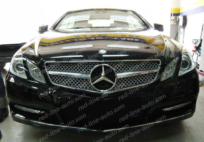 Pre-facelift Mercedes W207 E-Class Coupe C207 Convertible A207 AMG Grille, Single-fin Full Chrome