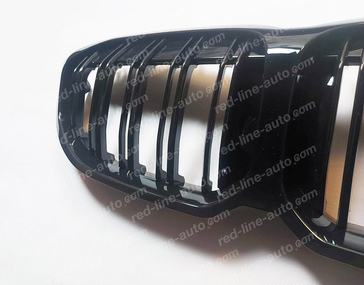 BMW 1 Series F40 Hatchback M-Power Front Grille, Full Gloss Black Double-Slat