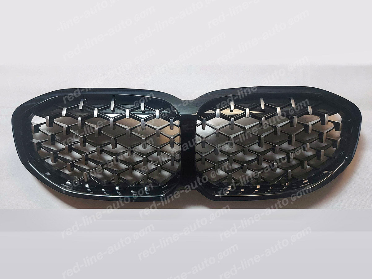 BMW 1 Series F40 Hatchback M-Performance Black Front Grille, Chrome Diamond