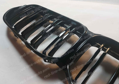 BMW F44 2 Series Gran Coupe M-Power Front Grille, Gloss Black Double-Bar