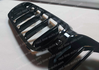 Facelift Conversion Grille BMW G30 5 Series Saloon G31 Estate F90 M5, Gloss Black Competition Twin-slat