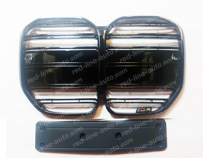 BMW G22 4 Series Coupe G23 Convertible G26 Gran M Performance Grille, Full Gloss Black