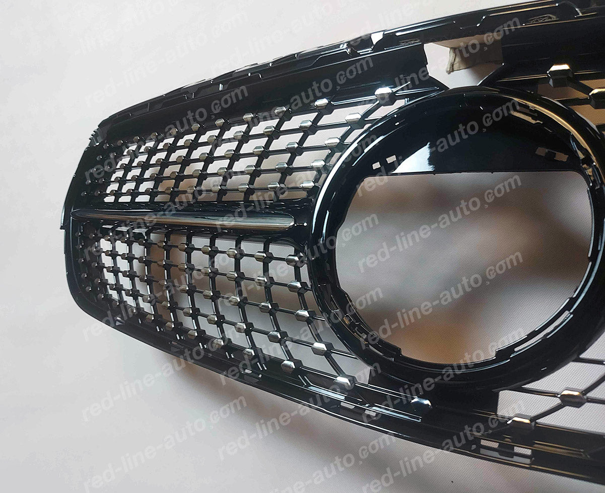 Pre-facelift Mercedes W247 B-Class Hatchback MPV Non-AMG Sport Grille, Black Chrome Diamond