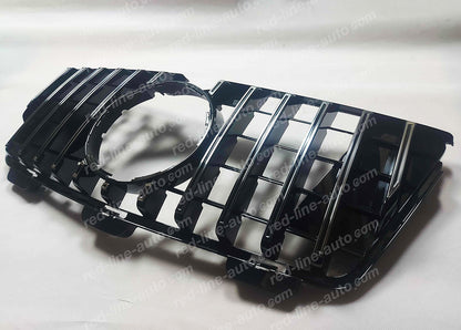 Pre-facelift Mercedes X164 GL SUV AMG Black GT Front Grille, Chrome Panamericana GLS63-look