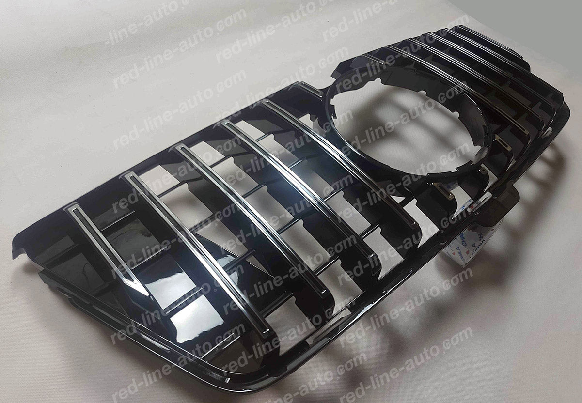 Facelift Mercedes X164 GL SUV AMG Black GT Front Grille, Chrome Panamericana GLS63-look