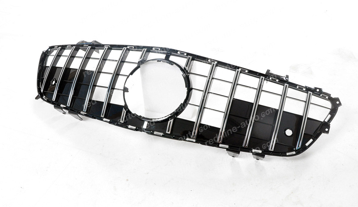 Pre-facelift Mercedes R231 SL-Class Roadster AMG GT Grille, Black with Chrome Panamericana Slat