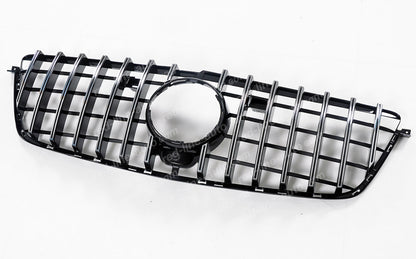 Pre-facelift Mercedes X166 GL SUV AMG 63 Black GT Front Grille, Chrome Panamericana Slat