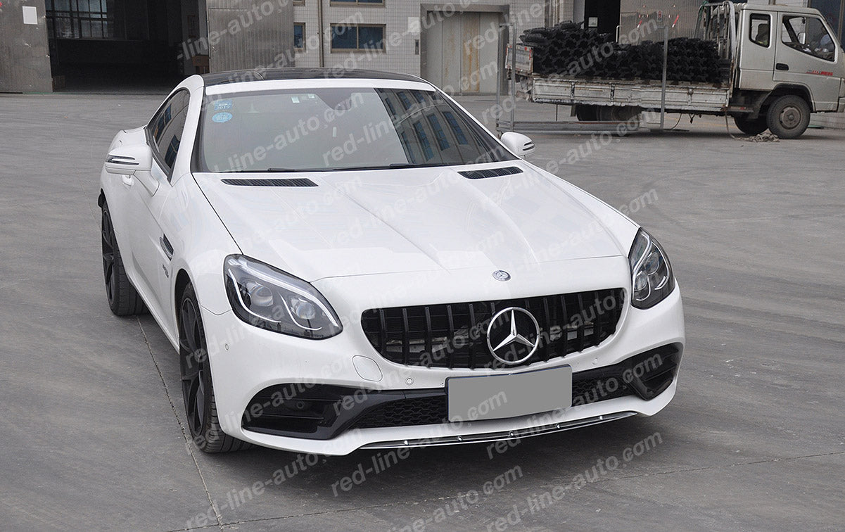 Mercedes R172 SLC Roadster Convertible SLC43 AMG GT Front Grille, Full Gloss Panamericana