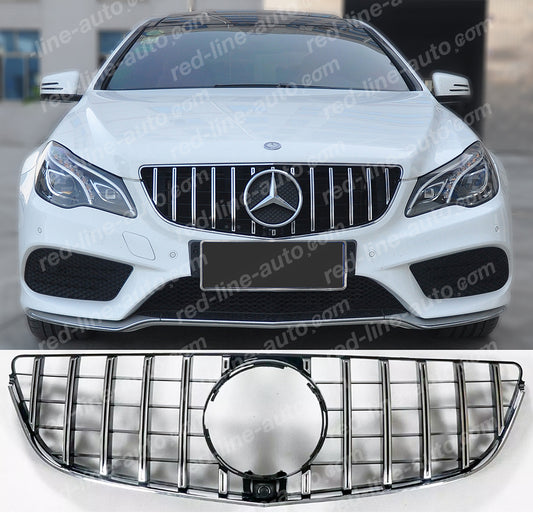 Facelift Mercedes W207 E-Class Coupe C207 Convertible A207 Black AMG GT Grille, Chrome Panamericana