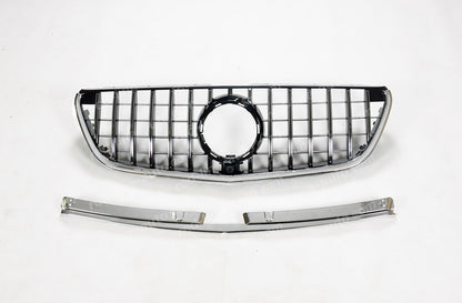 Pre-Facelift Mercedes W447 VITO AMG GT Grille, Black With Chrome Panamericana Slats