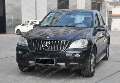 Pre facelift Mercedes W164 M-Class SUV AMG ML 63 GT Grille, Black with Chrome Panamericana