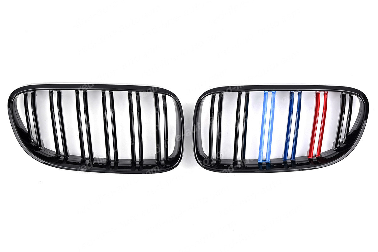 Facelift BMW 3 Series E92 Coupe E93 Convertible Dual-slat Black Grille, M-Power Tri-Colour