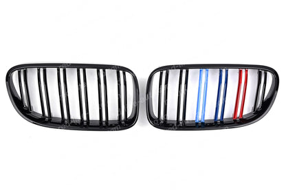 Facelift BMW 3 Series E92 Coupe E93 Convertible Dual-slat Black Grille, M-Power Tri-Colour