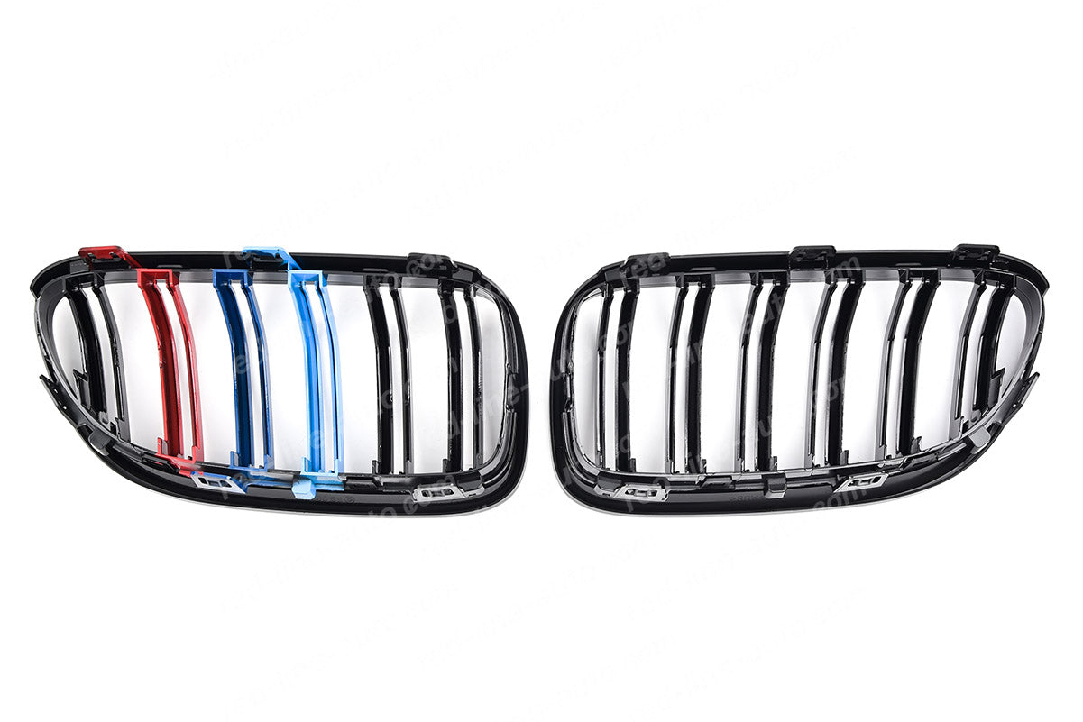 Facelift BMW 3 Series E92 Coupe E93 Convertible Dual-slat Black Grille, M-Power Tri-Colour