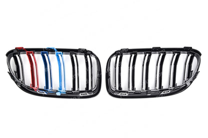 Facelift BMW 3 Series E92 Coupe E93 Convertible Dual-slat Black Grille, M-Power Tri-Colour