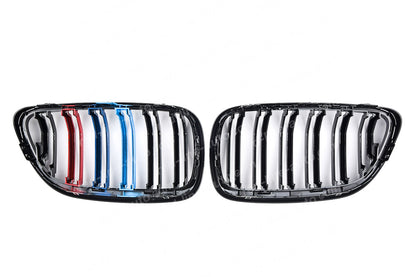 BMW 2 Series F22 Coupe F23 Convertible F87 M2 Dual-Bar Grille, Black With M-Power Tri-Colour