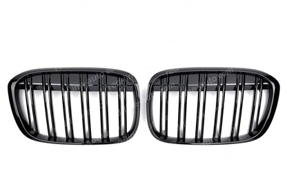 Pre-Facelift BMW X1 F48 SUV M-Performance Front Grille, Full Gloss Black Double-bar