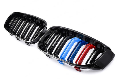 BMW F34 3 Series Gran Turismo 3GT Dual-slat Grille, Black With M-Power Tri-Colours