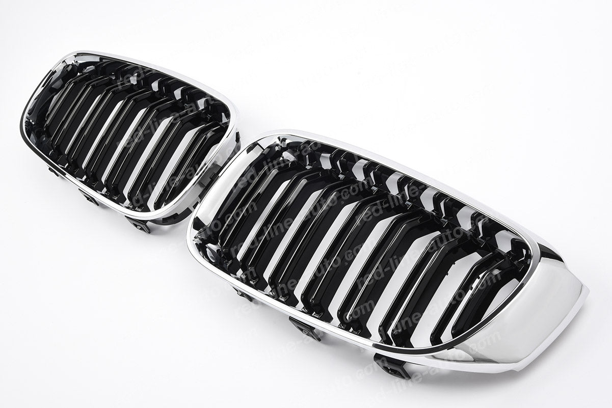 BMW F34 3 Series Gran Turismo 3GT M-Power Grille, Black Twin-bar With Chrome Rim