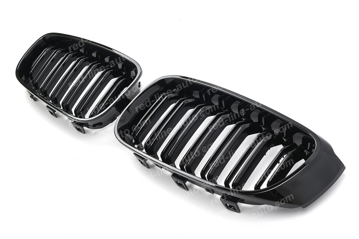 BMW F34 3 Series Gran Turismo 3GT M-Performance Grille, Full Gloss Black Double-bar