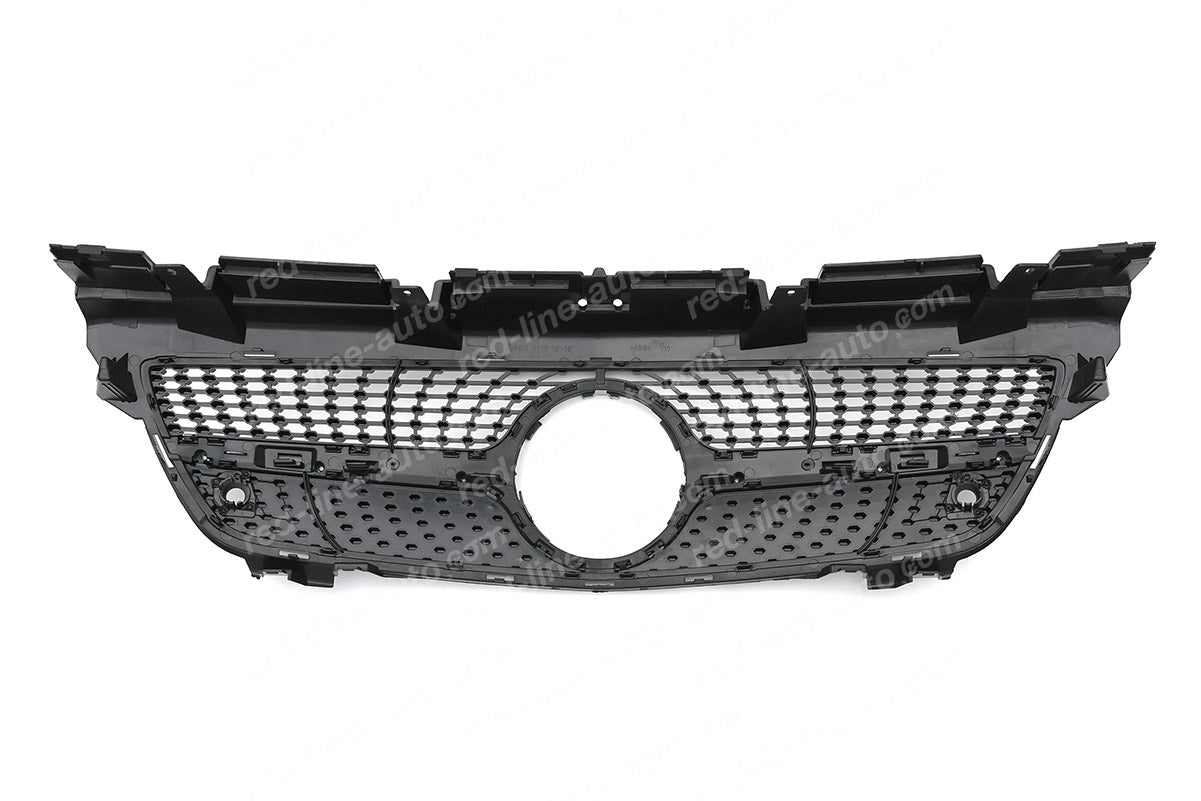 Mercedes R172 SLK Roadster Convertible SLK55 AMG Diamond Front Grille, Iridium Silver