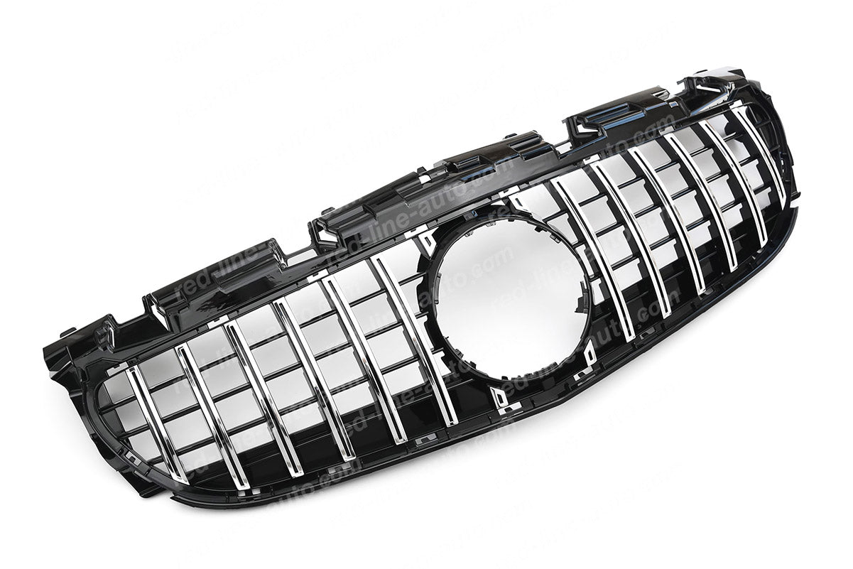 Mercedes R172 SLC Roadster Convertible SLC43 Black AMG GT Front Grille, Chrome Panamericana