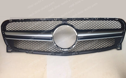 Pre-facelift Mercedes X156 GLA-Class SUV AMG GLA45 Black Front Grille, Chrome Single-fin