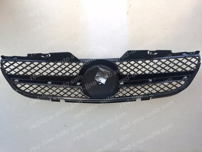 2006+ Facelift Mercedes R230 SL-Class Roadster AMG Grille, Black with Chrome Singe-fin