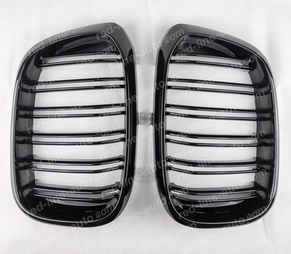 BMW G01 X3 SUV M-Performance Front Grille, Full Gloss Black Double-bar