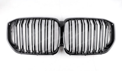 BMW G05 X5 F95 X5M SUV M-Performance Front Grille, Full Gloss Black with Double-bar