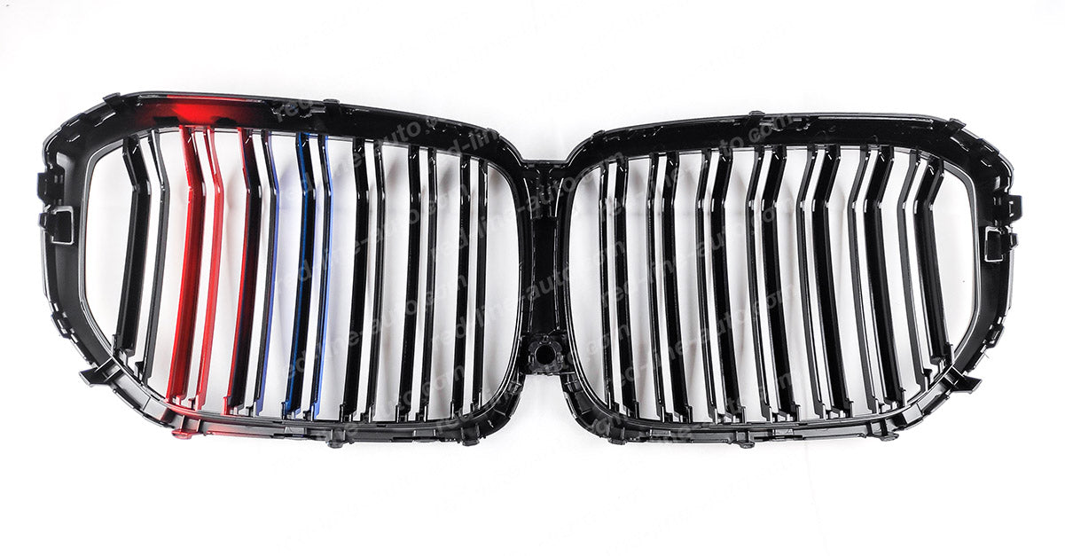 BMW G05 X5 F95 X5M SUV Dual-slat Front Grille, Gloss Black With M-Power Tri-Colours