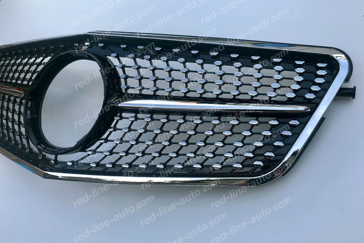 Pre-facelift Mercedes W212 E-Class Saloon S212 Estate AMG Front Grille with Star, Black Diamond