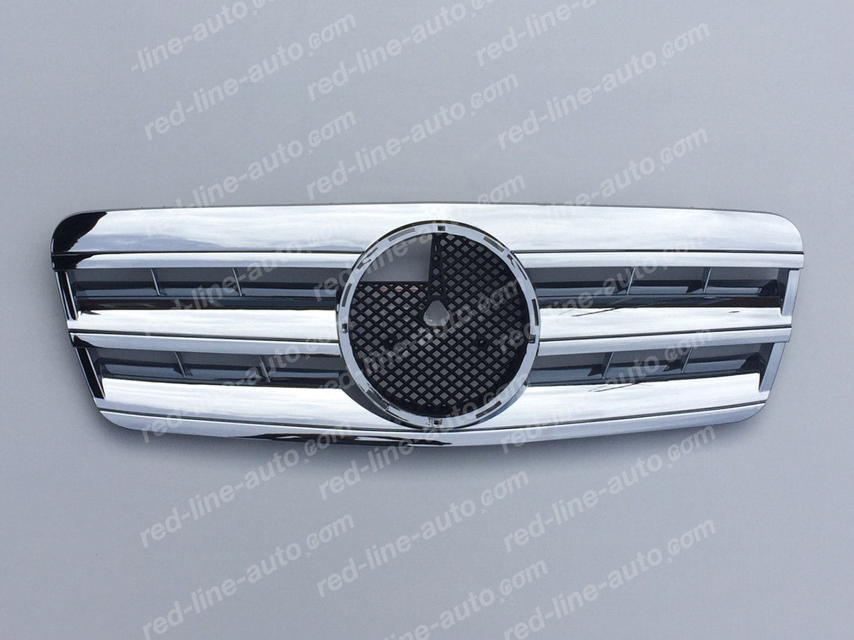 Mercedes W208 CLK Coupe C208 Cabriolet A208 AMG Sport Grille with Star, Full Chrome