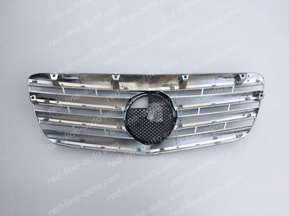 Facelift Mercedes W211 E-Class Saloon S211 Estate AMG E63 Sport Grille with Star, Full Chrome