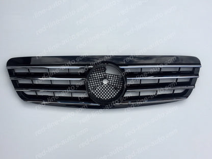 Pre-facelift Mercedes W220 S-Class Saloon AMG S65 Black Sports Grille with STAR, Chrome Louvres