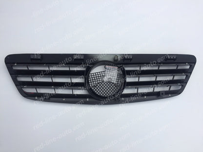 Pre-facelift Mercedes W220 S-Class Saloon AMG S65 Black Sports Grille with STAR, Chrome Louvres