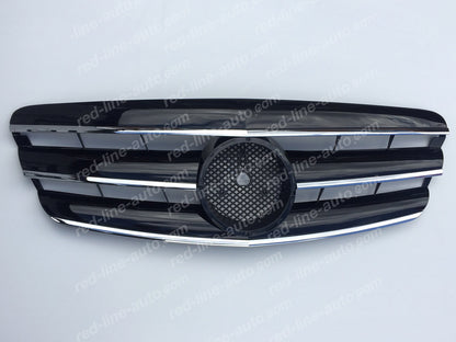 Pre-facelift Mercedes W221 S-Class Saloon AMG S65 63 Black Sport Grille with STAR, Chrome Louvre