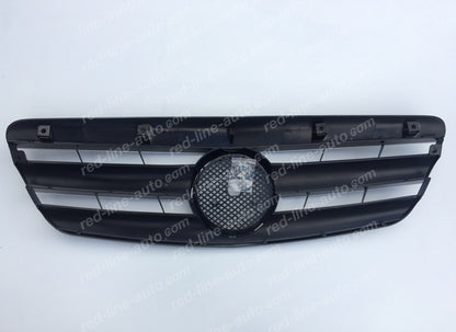 Pre-facelift Mercedes W221 S-Class Saloon AMG S65 63 Black Sport Grille with STAR, Chrome Louvre