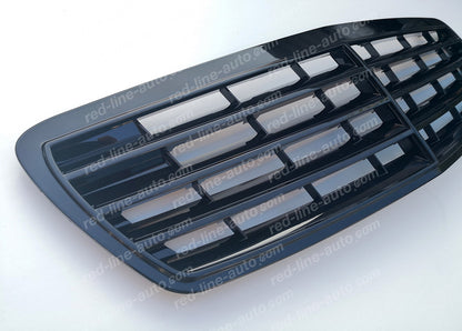 Pre-facelift Mercedes W211 E-Class Saloon S211 Estate VIP Executive Style Grille, Full Gloss Black AMG