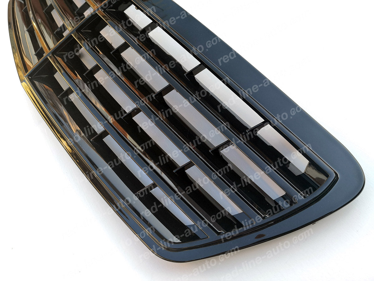 Pre-facelift Mercedes W211 E-Class Saloon S211 Estate VIP Executive Style Grille, Full Gloss Black AMG