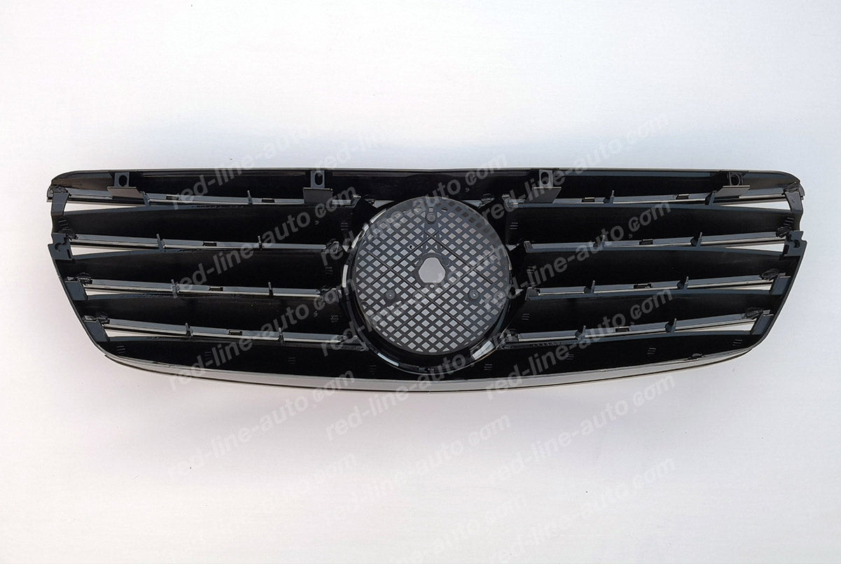 Pre-facelift Mercedes W211 E-Class Saloon S211 Estate AMG Sport Grille with Star, Full Gloss Black