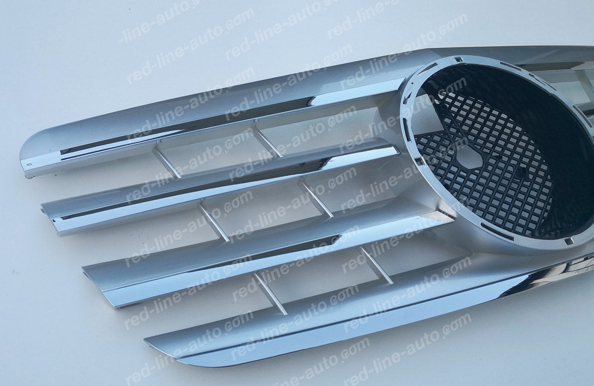 Facelift Mercedes W210 E-Class Saloon S210 Estate AMG Sport Grille with Star, Full Chrome Blades