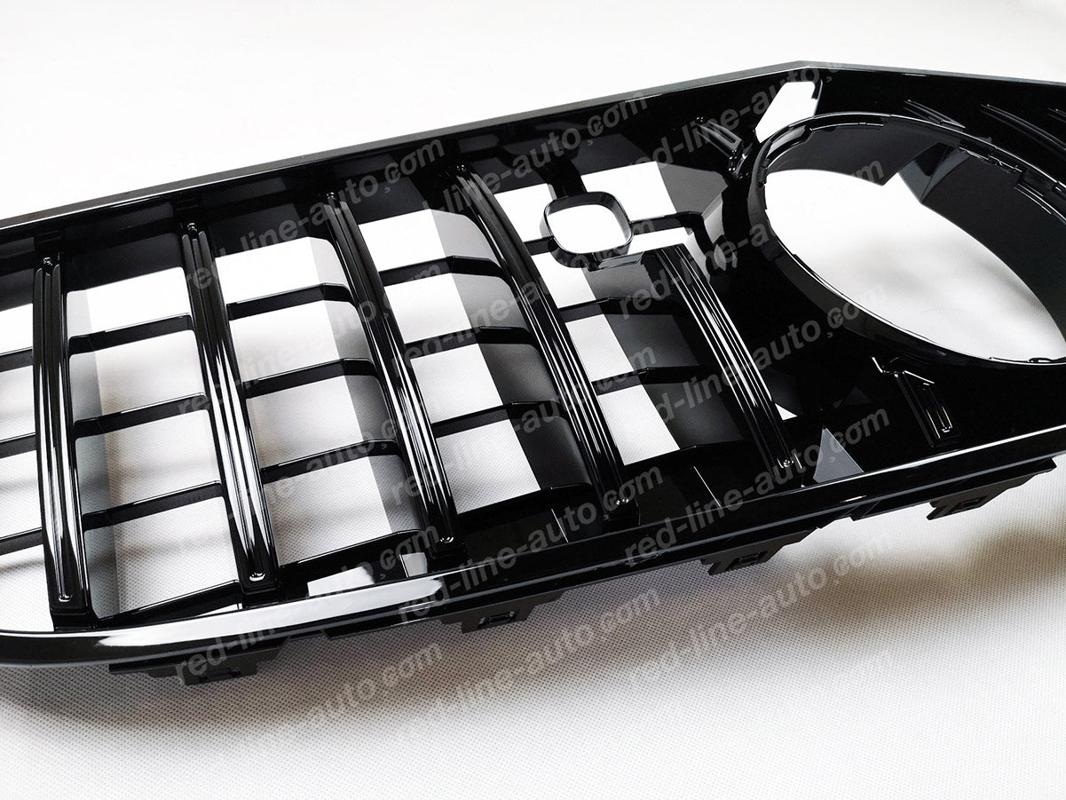 Mercedes W217 S-Class C217 Coupe A217 Cabriolet AMG GT Front Grille, Full Gloss Black Panamericana