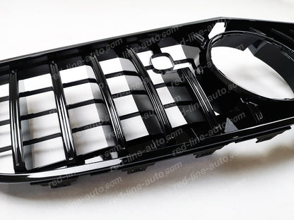 Mercedes W217 S-Class C217 Coupe A217 Cabriolet AMG GT Front Grille, Full Gloss Black Panamericana