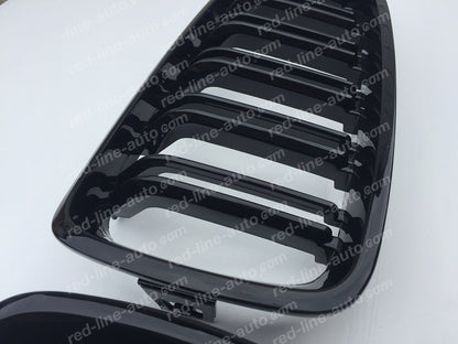 BMW F80 M3 Saloon F82 M4 Coupe F83 Convertible M-Performance Front Grille, Full Gloss Black Double-bar